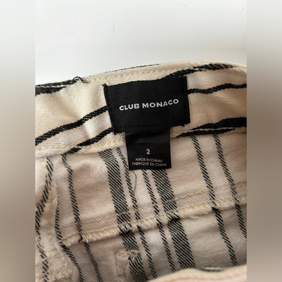 Club Monaco black, cream & white cropped jeans. Size 2 - Picture 8 of 8